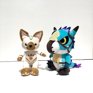 漫舞东金怪物猎人周边荒野泰迪艾露猫呆猫鹭鹰龙毛绒公仔玩偶挂件