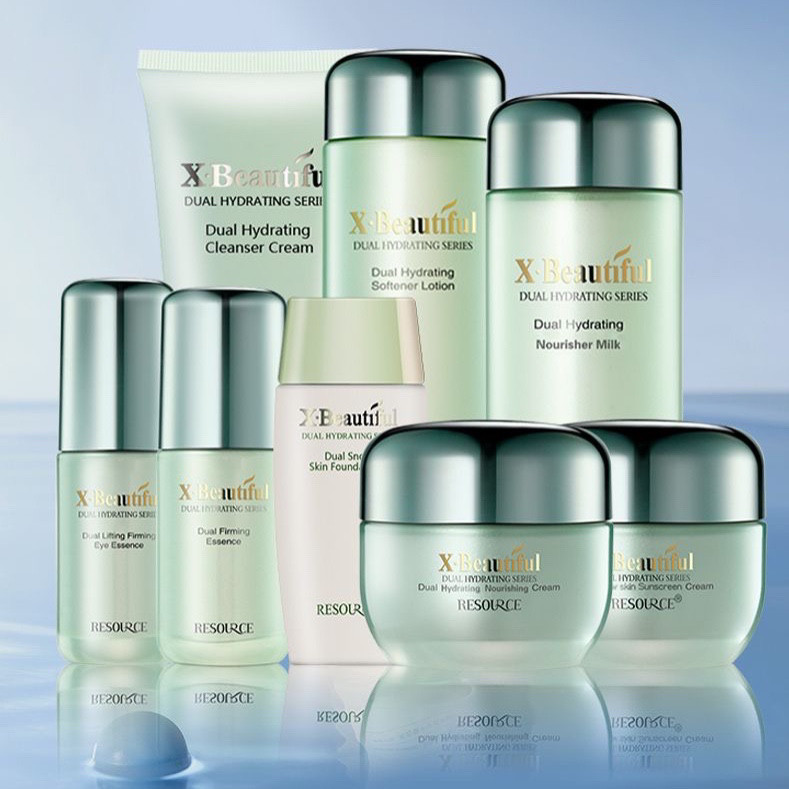 秀美资源双重保湿套装补水滋润洁面柔软水乳液隔离护肤品专柜正品