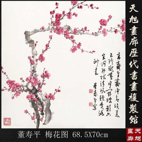 董寿平梅花图四尺斗方名人字画