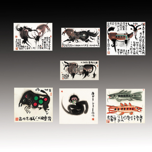 艺术微喷复制画韩美林国画动物水墨写意画马牛羊画宣纸画芯装饰画