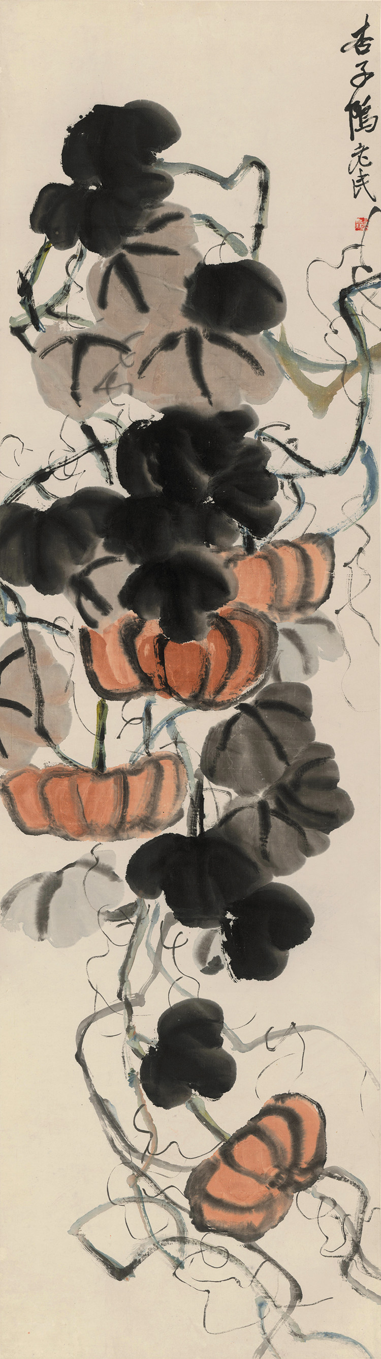 齐璜齐白石倭瓜图国画水墨画写意画稿宣纸微喷打印复制画