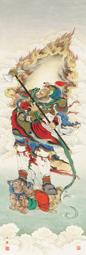 夏荆山-015-佛画人物画工笔画临摹画稿艺术微喷复制画绢画装饰画