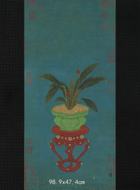 宋人画万年青图一比一复制画高清