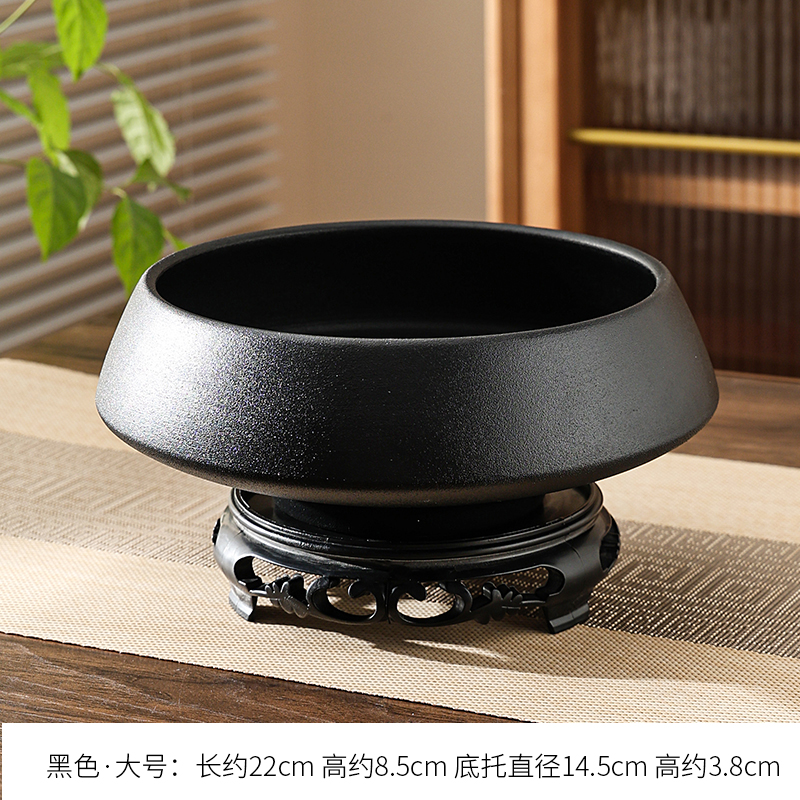 禅意蕨类苔藓球花盆清仓捡漏大号陶瓷家用大口径盆景水培花盆特价
