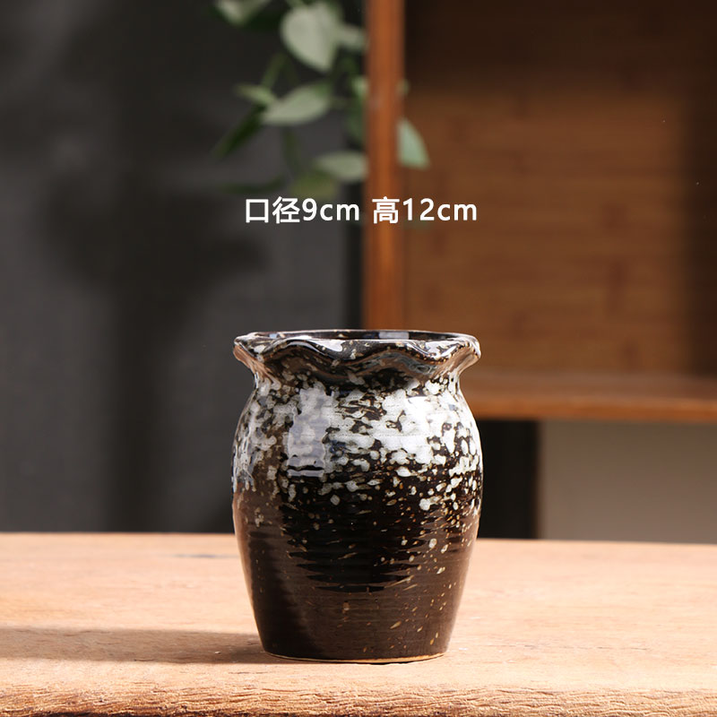 花釉蓝色小号老桩多肉花盆陶瓷特价简约家用阳台陶土粗陶陶盆清仓