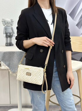 雅蒂尔双层拉链信封手拿包女手抓包中年妈妈钱包女单肩斜挎小包邮