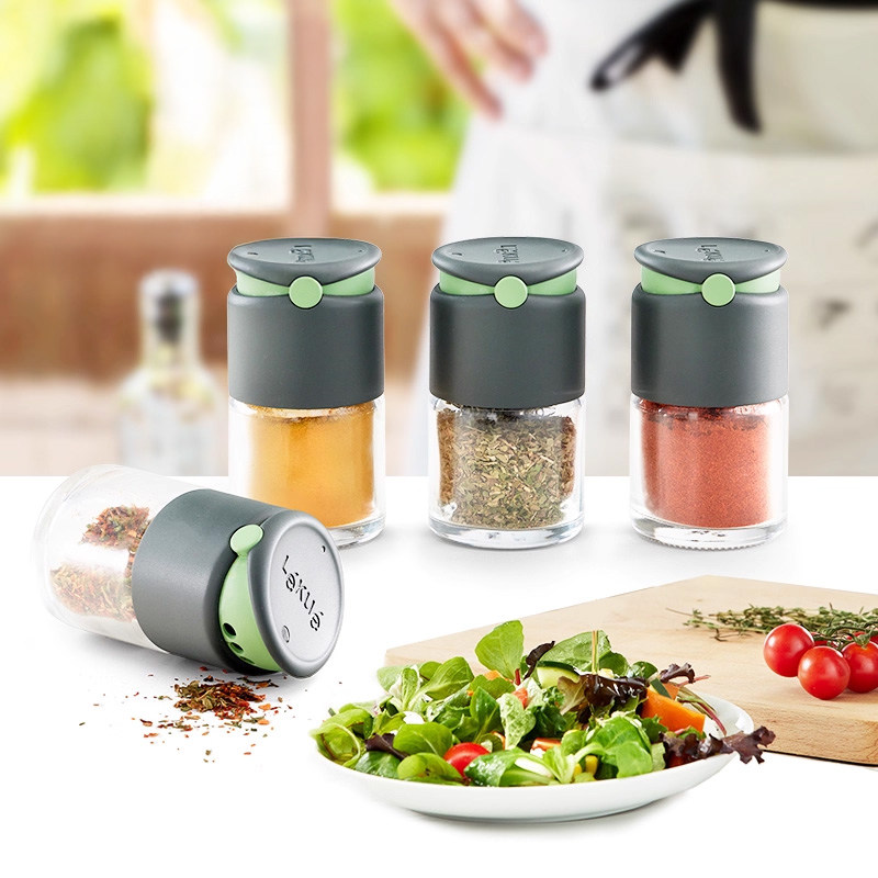 LEKUE/乐葵厨房玻璃双开口调味罐