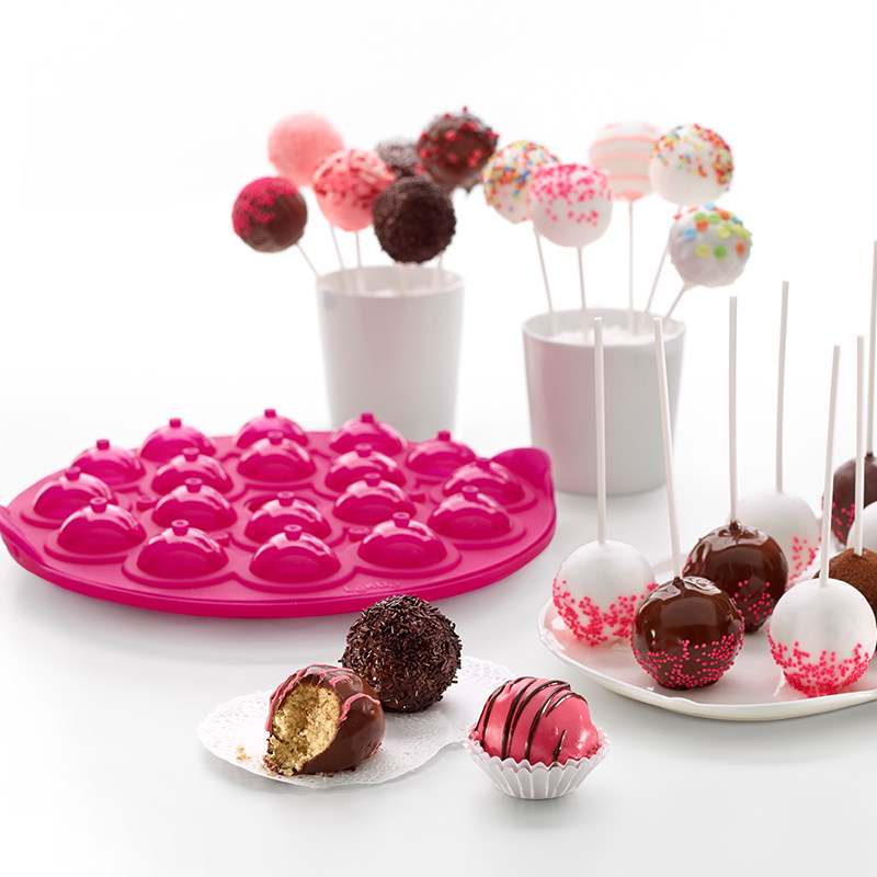 乐葵铂金硅胶棒棒糖多连模圆形可爱节日氛围DIY蛋糕烘焙家庭亲子