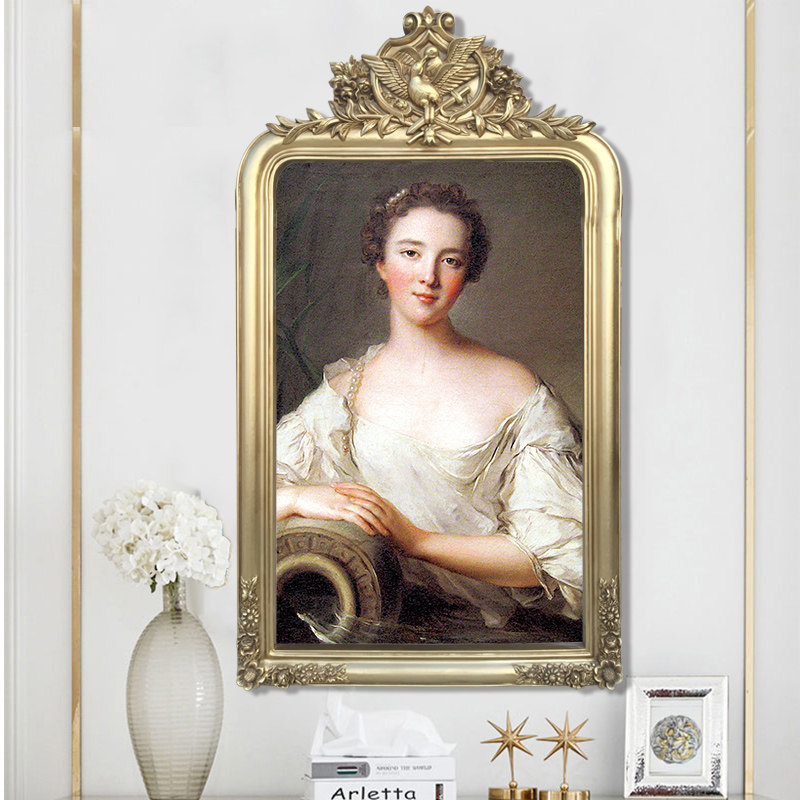 欧式复古穿衣镜子全身壁挂镜框镜服装店试衣镜框玄关装饰画框相框