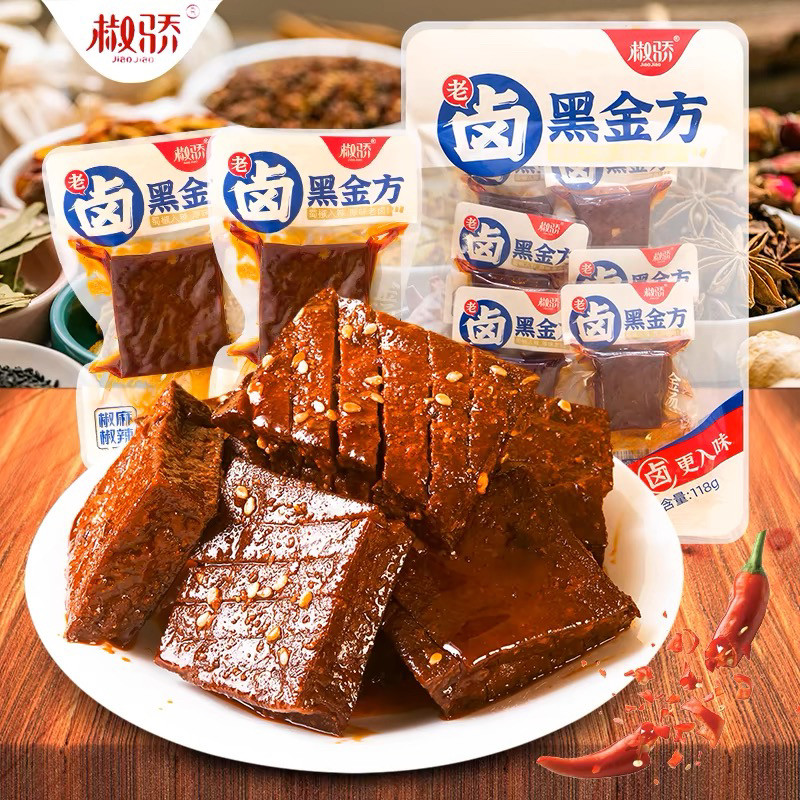 椒骄黑金方豆干老卤麻辣豆干