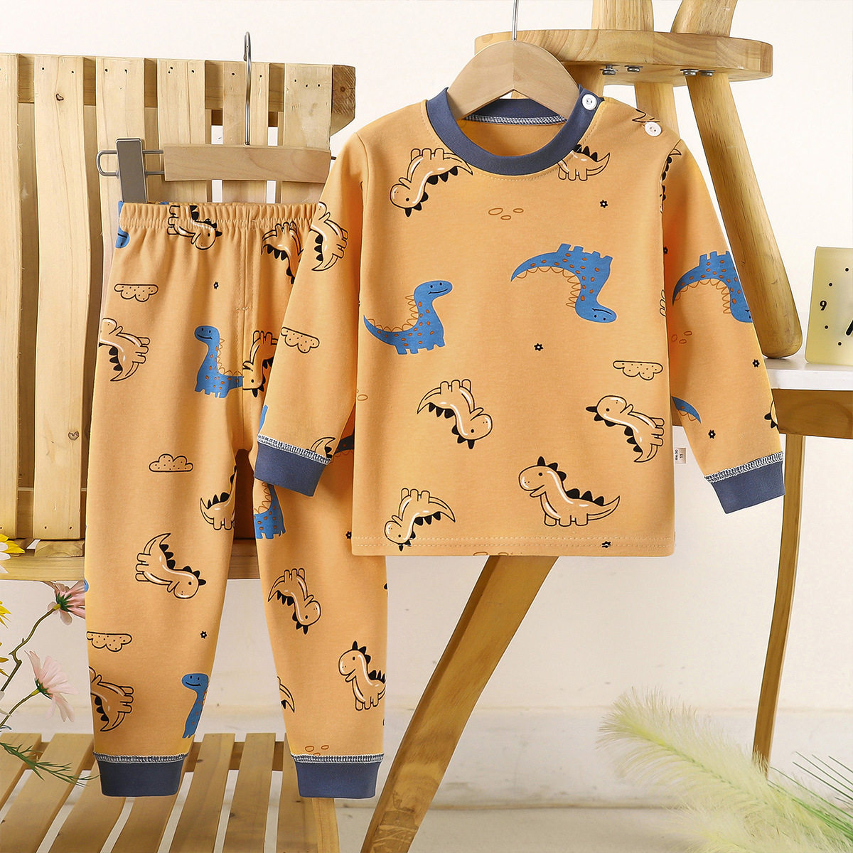 秋冬季儿童秋衣秋裤纯棉100%男童霸王龙哥斯拉小恐龙睡衣服男宝宝,童装/婴儿装/亲子装,家居服套装,淘宝优惠券,粉丝福利购,淘宝优惠卷