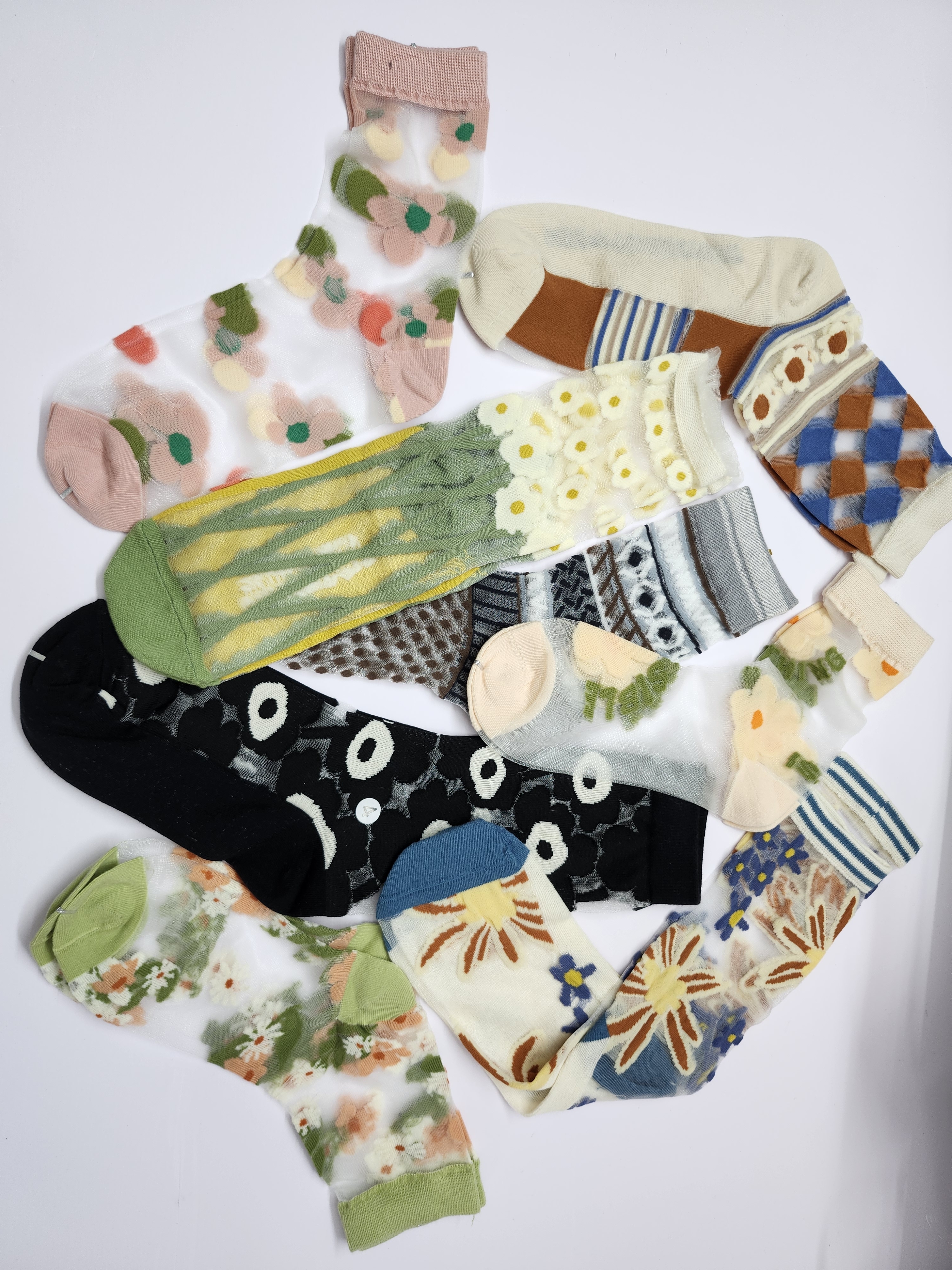 派米样板裸袜四季薄款水晶袜＿8双＿＿M268_