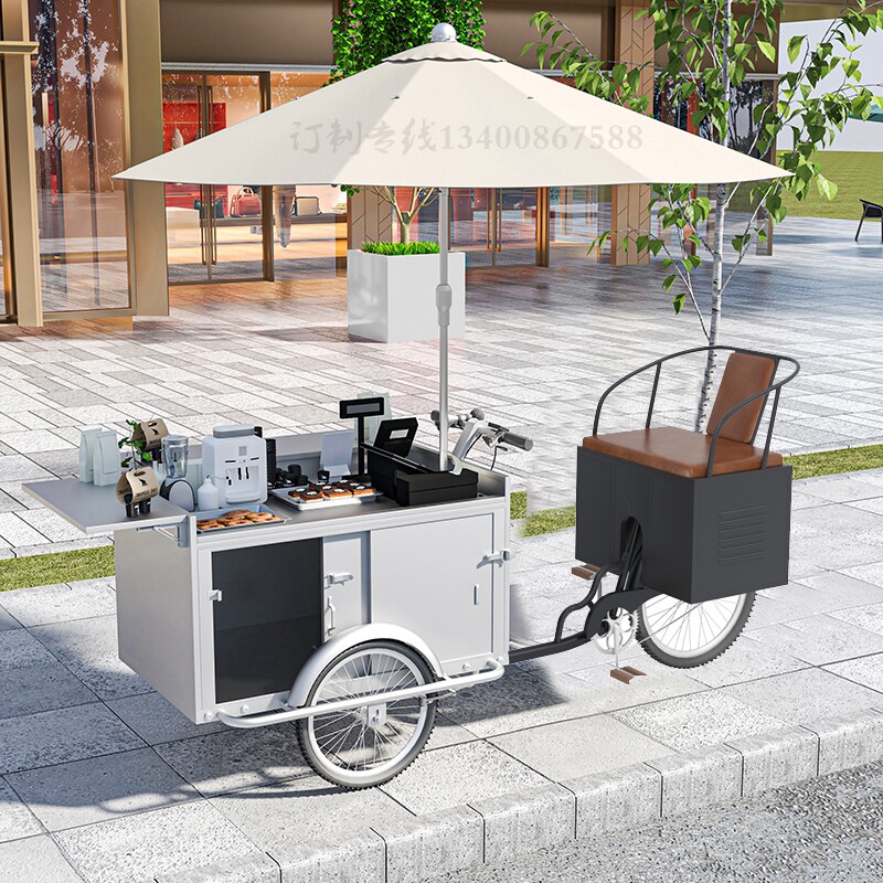 摆摊小吃车电动三轮多功能美食车烧烤夜市移动手推车网红早快餐车
