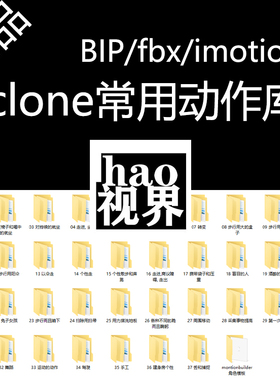 iclone常用生活类动作文件库37类500个imotion/FBX/BIP格式