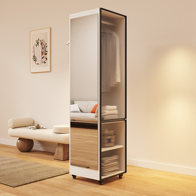 舒兔简约方形穿衣镜移动试衣镜