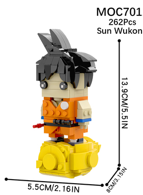 中国积木MOC无脸男舒克雷宇同款2奇怪物语拼装积木方头仔玩具摆件