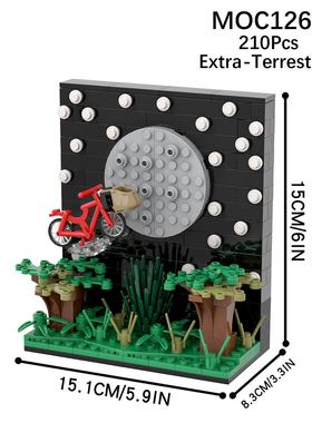 中国积木人仔MOC创意回到未来赛车无限城地鸣拼插玩具财神爷春节