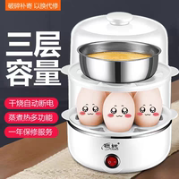 家用領(lǐng)銳小型蒸蛋器雙層自動斷電蒸雞蛋羹饅頭不銹鋼蒸盤早餐機