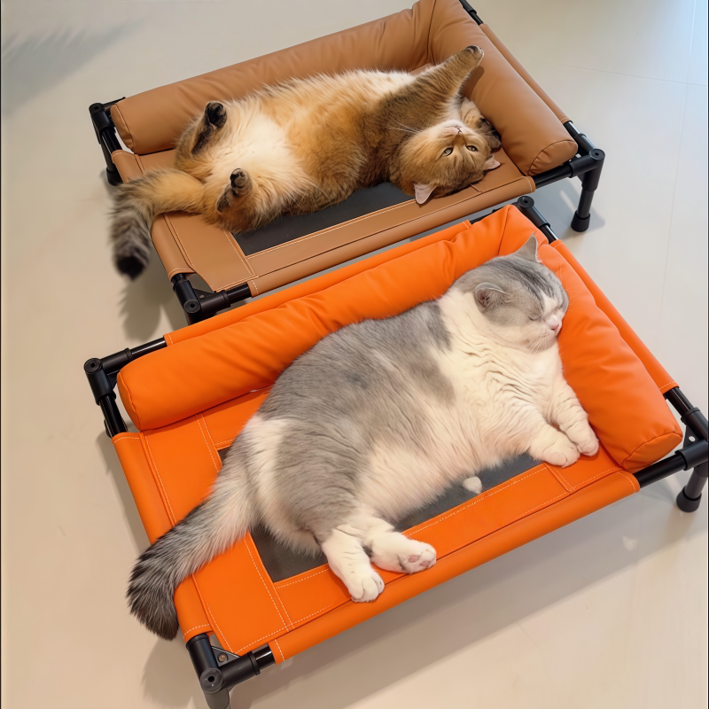 毛孩子行军床夏季透气凉快铁艺防潮可拆洗宠物窝猫床离地狗窝耐抓