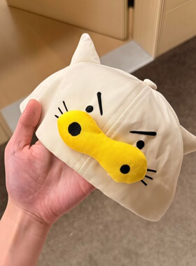 新买的猪猪帽，好美萌啊！