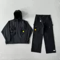 Black Diagonal Pocket Suit (Top+Pants)