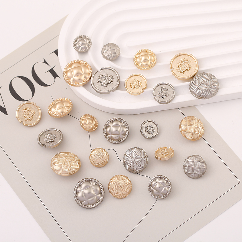 新款九宫花纹钮扣圆形磨砂亚色男女风衣西装羊绒毛呢大衣扣子