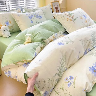 全棉100%纯棉被套单件1.5米单人双人150x200x230被罩180x220被单