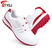 钉轻便休闲运动鞋 高尔夫球鞋 透气防滑固定鞋 带 子 女士旋钮松紧鞋