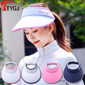 百搭太阳帽 高尔夫球帽遮阳空顶大檐帽 夏季 遮脸防晒无顶帽子透气