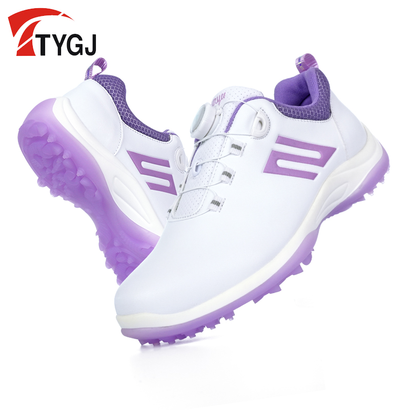 TTYGJ女士球鞋马卡龙紫旋钮鞋带