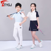 T恤POLO衫 儿童短袖 中大童速干翻领运动球服上衣 高尔夫服装 夏季