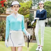 T恤衫 女士长袖 透气清爽运动休闲上衣球服 高尔夫服装 春秋季