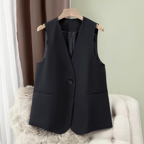 2026新款无领大码背心V领马夹