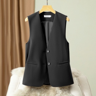 西装马甲女2026春秋新款外穿大码背心百搭坎肩宽松时尚西服马夹潮