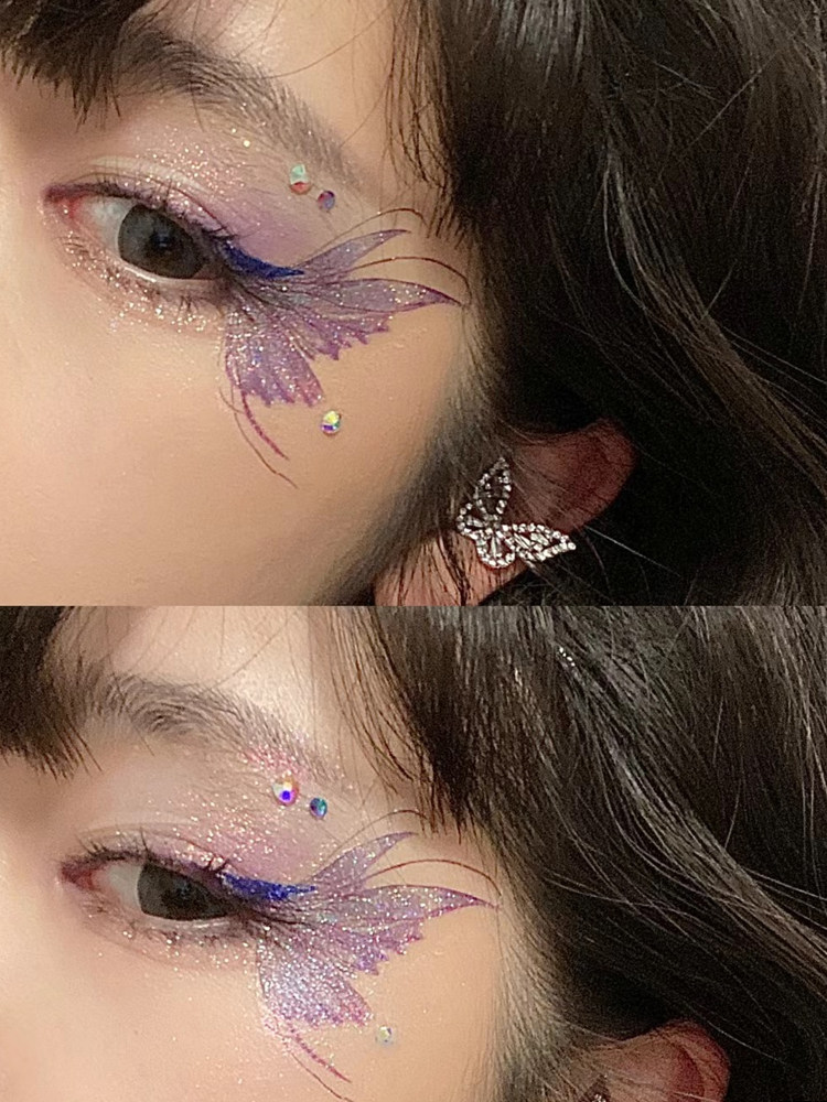 脸部纹身贴圣诞节腮红脸贴创意妆元气少女可爱甜妆容文身纹身贴纸