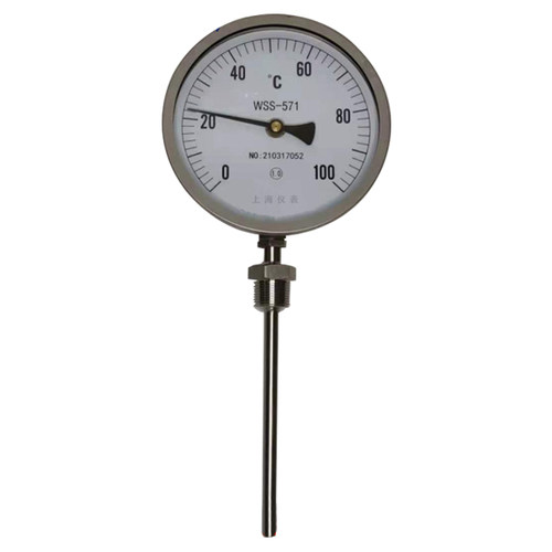 1.0级双金属温度计 WSS571 Φ6 L=250mm 0-100℃200 表盘150 G1/2 - 封面