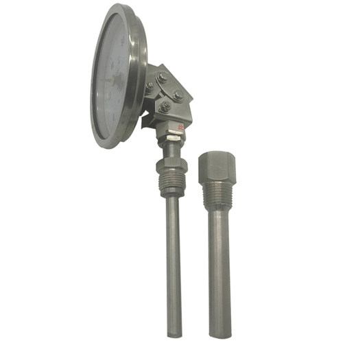wss-571 热套式万向型双金属温度计 1.5级 L=200MM 0-300℃ M27*2