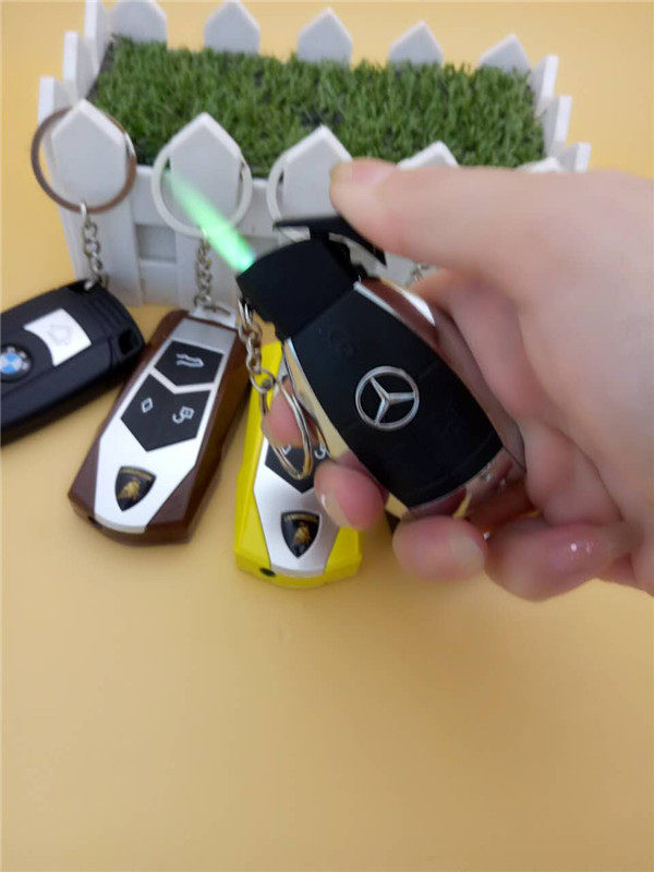 神器兰博基尼创意个性汽车模型带钥匙扣防风充气打火机