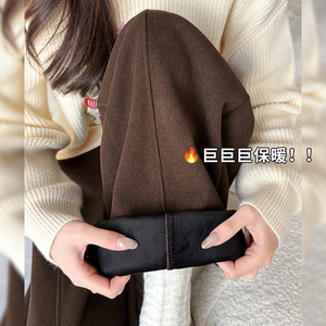 欧棉绒中线阔腿裤女2025年早秋新款高腰显瘦宽松慵懒风百搭休闲裤