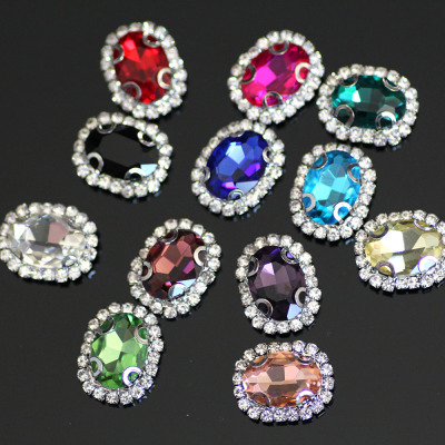 水晶扣发饰婚纱超闪新款手缝钻