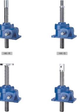 台湾版HK型电动丝杆螺杆升降机手摇立式法兰铜螺母蜗轮蜗杆升降台