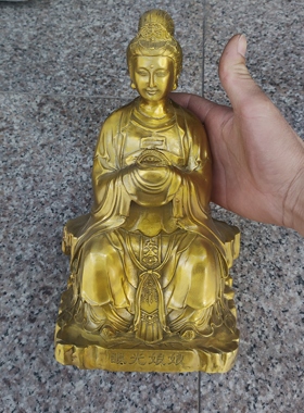 黄铜眼光奶奶铜像摆件眼光娘塑像娘家居供奉神像摆件