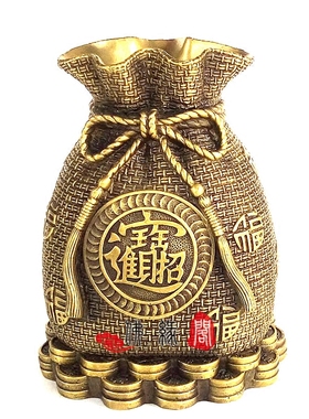招财进宝存钱罐工艺品风水铜器