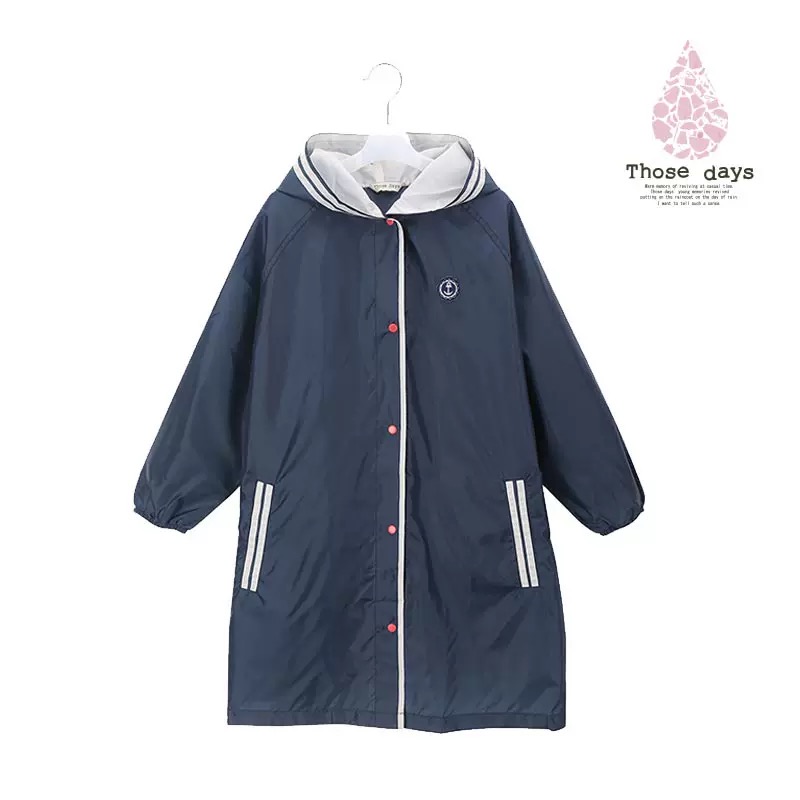 日系儿童背包位女孩轻薄款风雨衣
