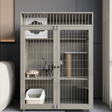 定制猫别墅家用室内猫柜双层实木猫窝猫笼爬架一体豪华猫屋大空间