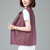 透气背心马夹 中年妈妈百搭坎肩春休闲薄款 夏季 防晒马甲女2025新款