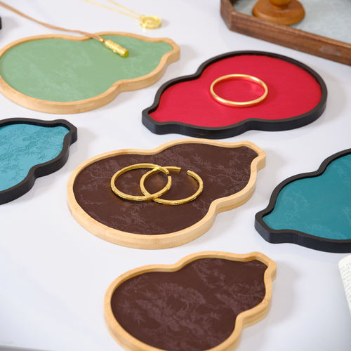 葫芦首饰看货盘珠宝展示盘戒指耳环手镯收纳盘珠宝陈列道具陈列盘