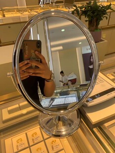 眼镜首饰珠宝店镜子柜台专用双面台式化妆试戴台镜看货镜珠宝道具