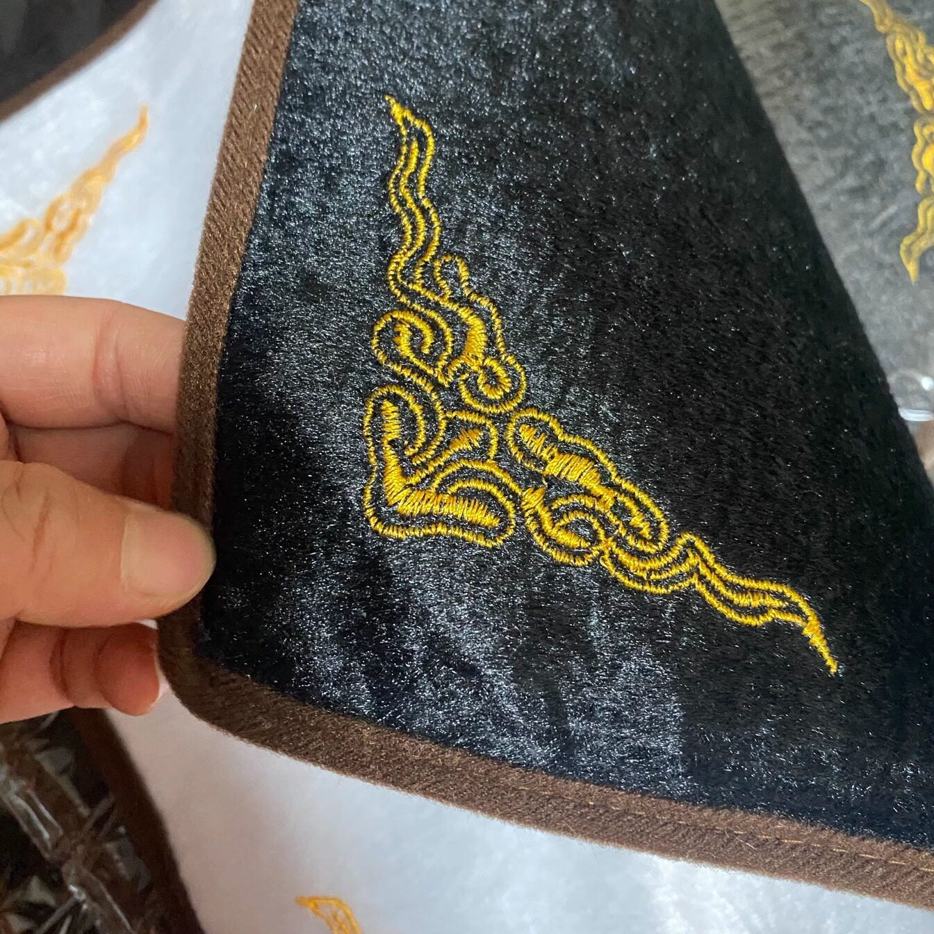 双面刺绣看货绒布首饰珠宝看货布