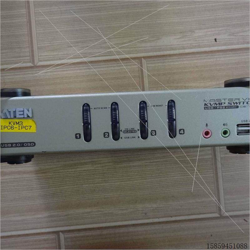拆机ATEN 宏正CS1734B USB 2.OKVMP 切换器支持音频,带四线议价